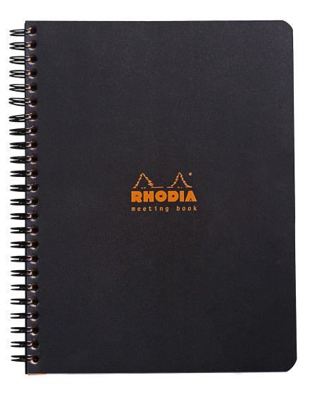 Rhodia Classic Wirebound Notebook - Medium - Black - Meeting Book